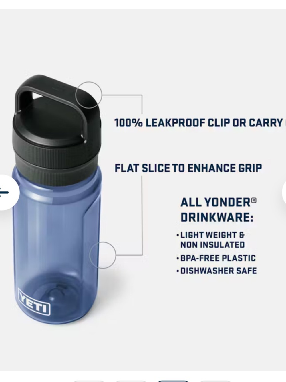 Yeti Navy ACBC Logo Twin Chug 20 oz  Bottles With Yonder Chug  Cap - Picture 5 of 5